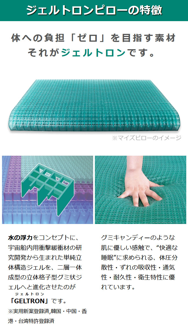 枕 まくら ピロー ジェルトロンピロー スーパーLOW α スーパーロー