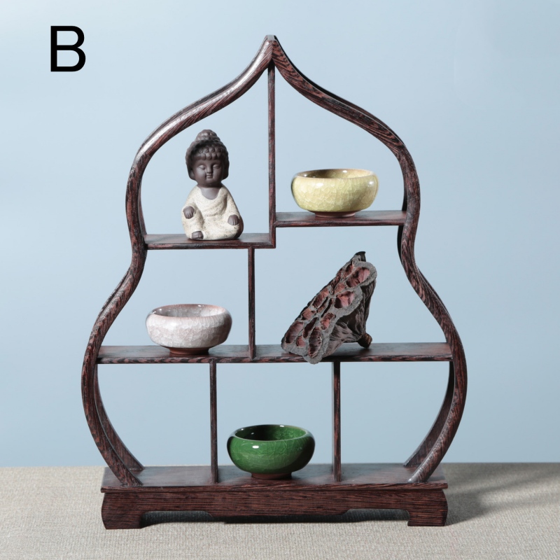 Qoo10] 中国茶器棚 丸形 丸型 中国茶器 棚 小