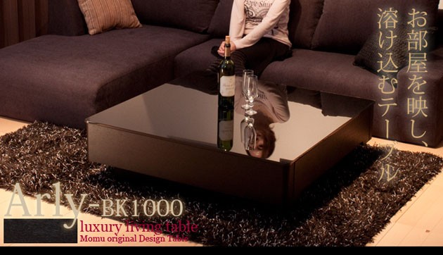 ガラステーブル ブラックガラス リビングテーブル Arly-bk 1000角サイズ 868e-bk | ローテーブル・座卓・こたつ,リビングテーブル  | いー家具ねっと