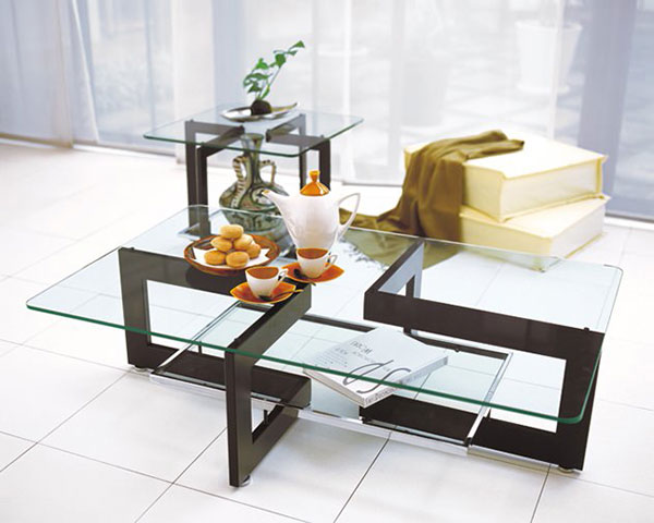 ガラステーブル アルテ ARTE リビングテーブル 幅1300 YG-17 : まる