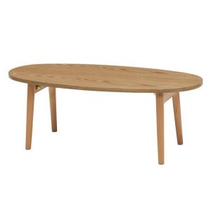折れ脚テーブル 座卓 完成品 楕円形 幅95cm 木製 折りたたみ リビングテーブル MT-6420