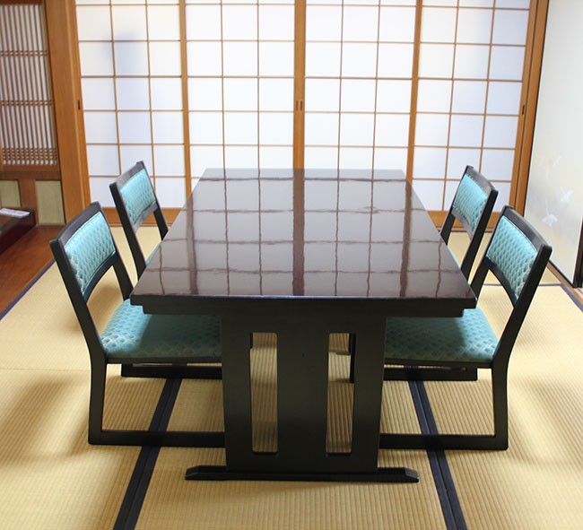 シラカワ 和魂 1枚板ダイニングテーブル&椅子4脚 飛騨家具 shirakawa シラカワ AM Table AMテーブル 4本脚 国産