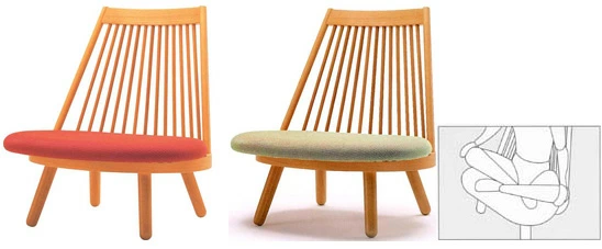 天童木工 スポークチェア あぐら椅子 S-5027NA-ST 布地 Aランク : まる