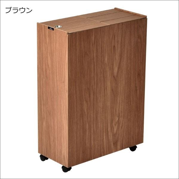 ゴミ箱 おしゃれ 45リットル キッチン用 分別 大型 スリム リビング用 蓋付き フタ付き ダストボックス 木製調 ごみ箱 日本製 バスク キッチンペール 45L｜mamachi｜02