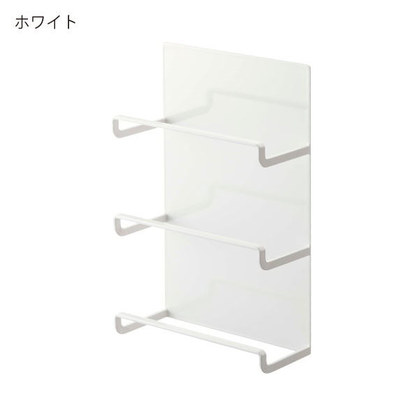 ラップホルダー 北欧 おしゃれ ラップ置き ラップスタンド 横置き 壁面収納雑貨 キッチン雑貨 公式 山崎実業 マグネットラップホルダー 3段 タワー tower | tower | 01