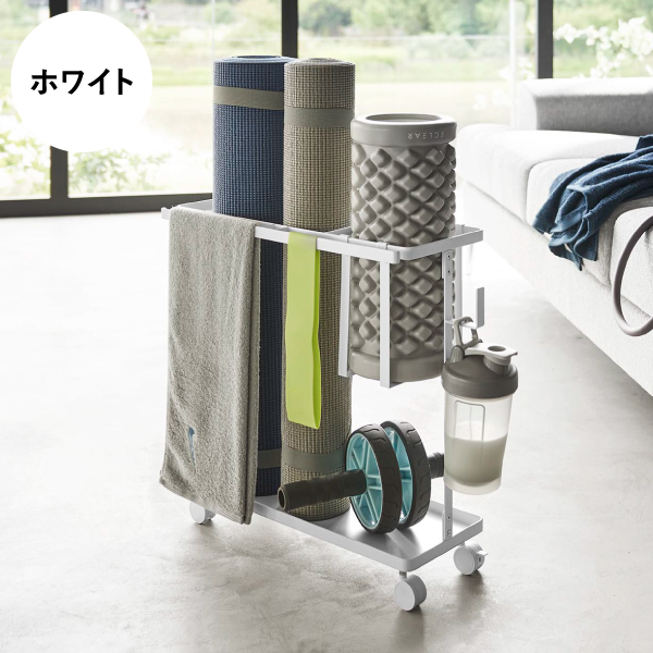muxma トレーニング器具 収納式 グレー tower 収納ボックス おしゃれ 隙間収納 引っ掛け トレーニング器具