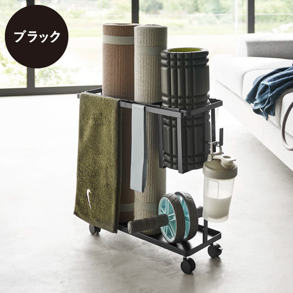 収納ボックス ヨガマット ストレージ キャスター付き 多機能 ブラック 60L 収納ボックス ヨガマット ストレージ キャスター付き 多機能 ブラック
