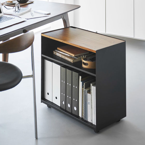 キャスター 引き出し付き 馴染むデザイン PCラックプリンター台 tower スリムワゴン キャスター付き おしゃれ pcワゴン ダイニング