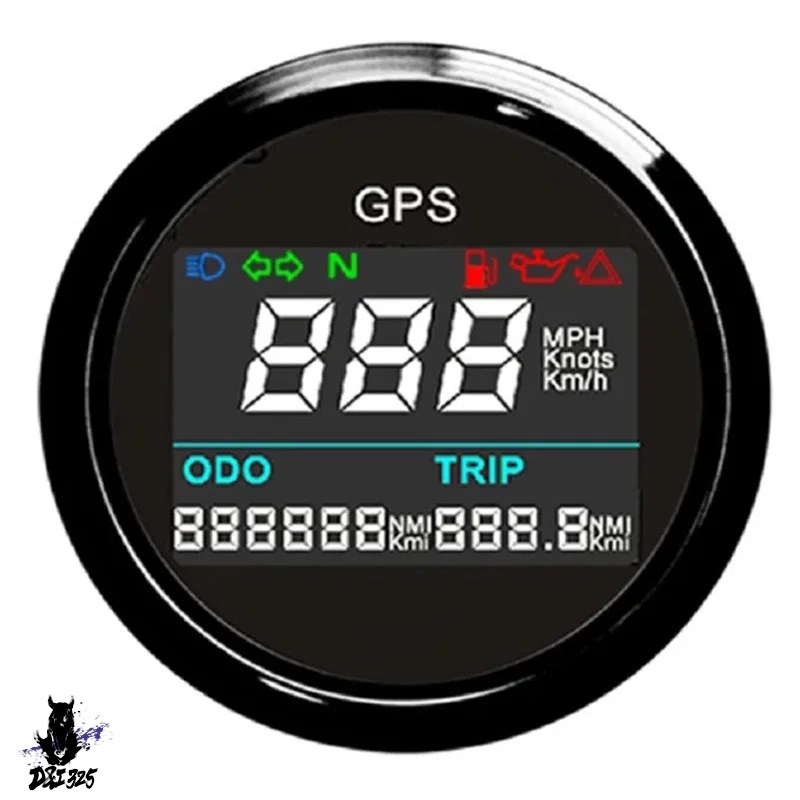 【互換品】 52mmデジタルGPSスピードメーター 999 mph h 走行距離計 液晶ディスプレイ - バイク ボート用 社外製 |  | 03
