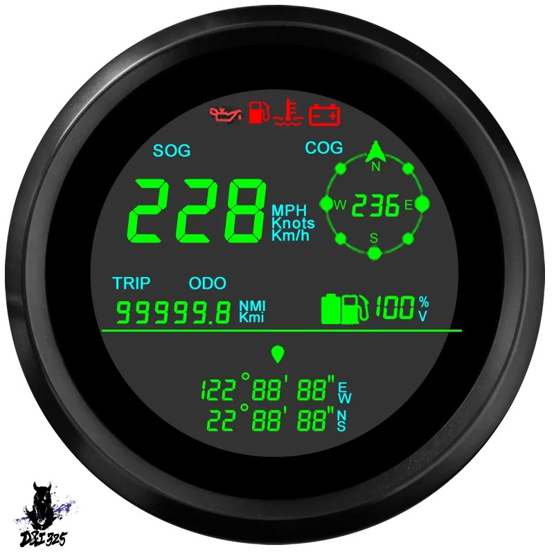 【互換品】 デジタルスピードメーター バイク ボート 0?299 km h 社外製 |  | 01