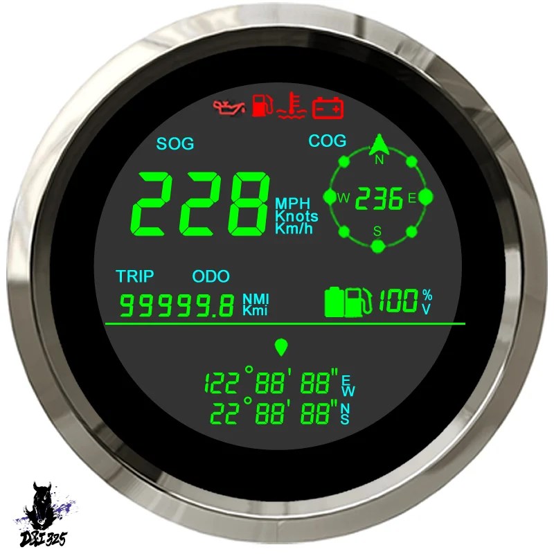 【互換品】 デジタルスピードメーター バイク ボート 0?299 km h 社外製 |  | 03