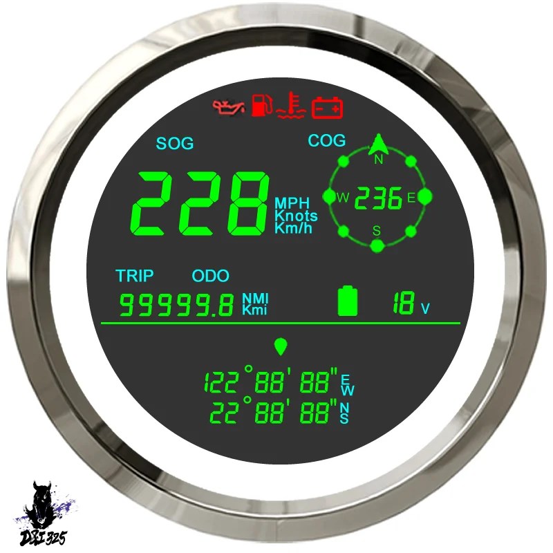 【互換品】 デジタルスピードメーター バイク ボート 0?299 km h 社外製 |  | 04