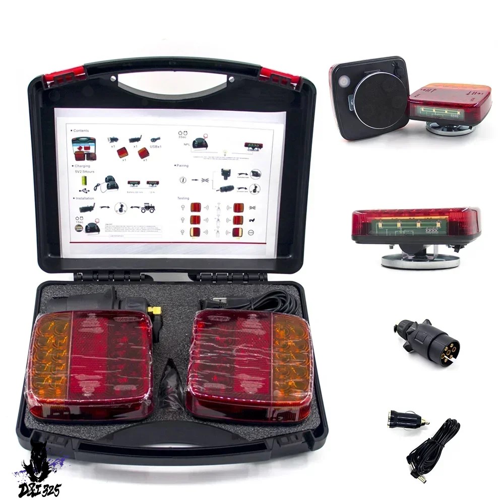 【互換品】 キャラバン キャッパー ラグ ボート 2個 ワイヤレス磁気LEDトラックテールライト トレーラーテールライト 信号灯 ブレーキライト 社外製 |  | 01