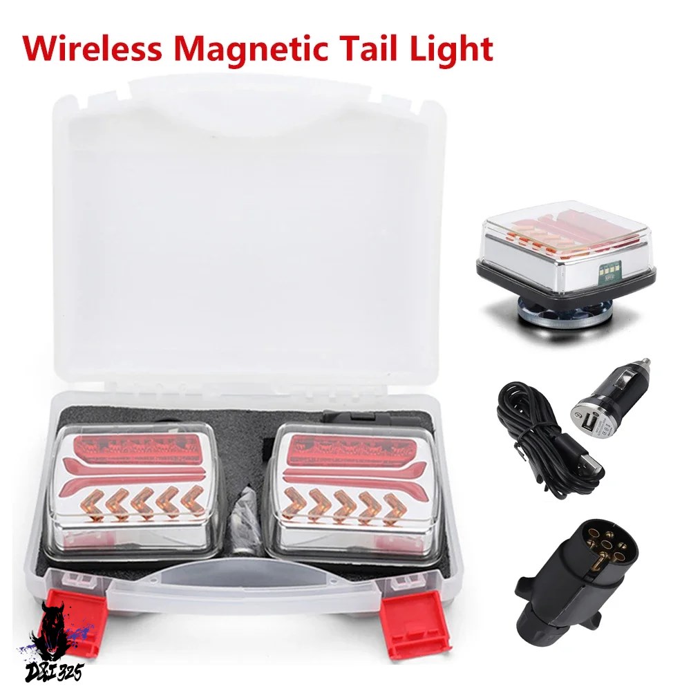 【互換品】 キャラバン キャッパー ラグ ボート 2個 ワイヤレス磁気LEDトラックテールライト トレーラーテールライト 信号灯 ブレーキライト 社外製 |  | 03