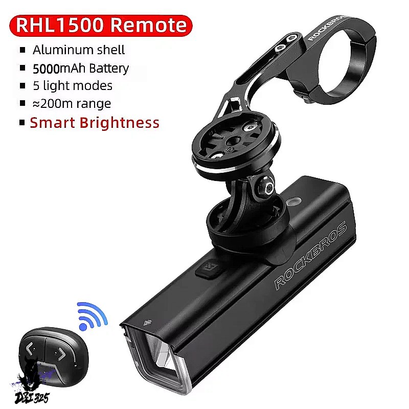 互換品】 ROCKBROS 自転車ライト Type-c リモコン懐中電灯セット 1500