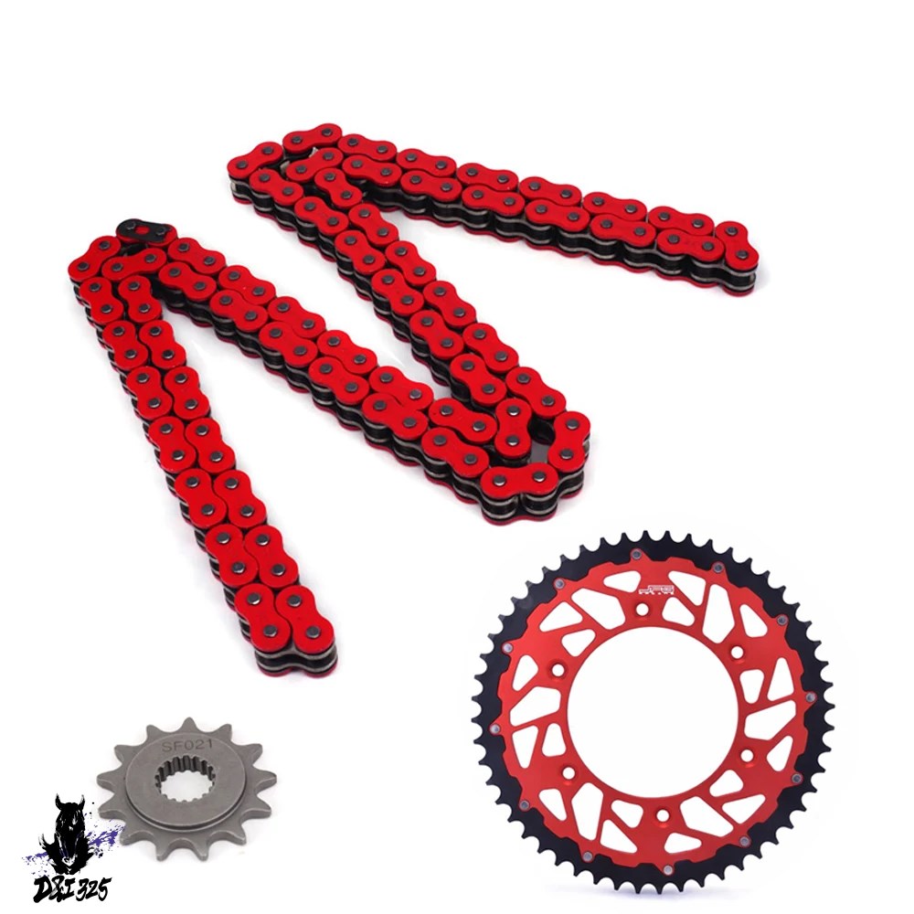【互換品】 ホンダCR250R CRF450R CRF450X CR500R用120L xリングチェーン＆CNCスプロケットセット 88-01 02-15 05-15 88-01 社外製_9