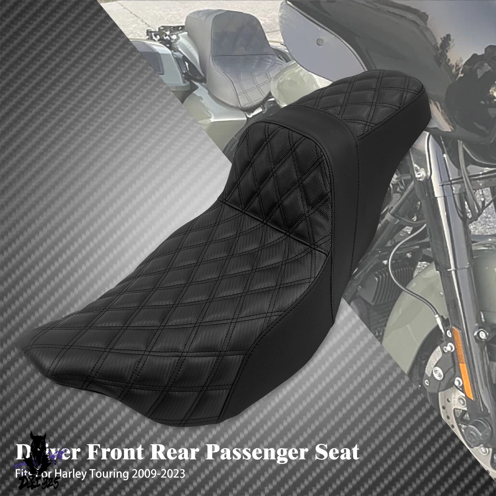 【互換品】 ストリート エレクトラグライド 2009-23 バイクリア 拡張可能パッド ハーレーツーリング 社外製_1