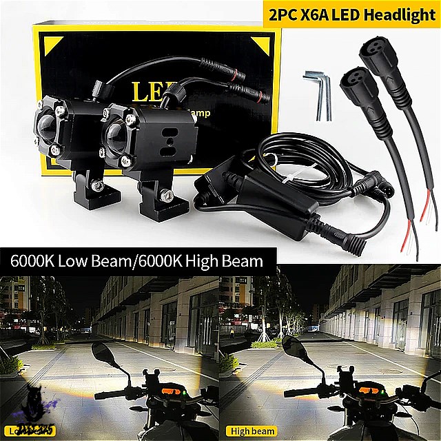 互換品】 スクーター LEDバイク 18000lmプロジェクターレンズヘッド