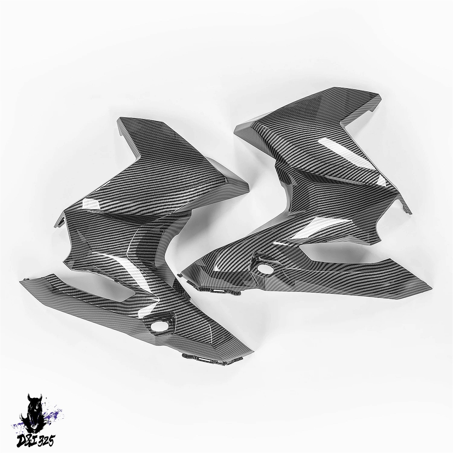【互換品】 ホンダ ADV 160 ABS DV160 2023-2024用 カーボンルックサイドカバー＆ヘッドライトセット 社外製_3