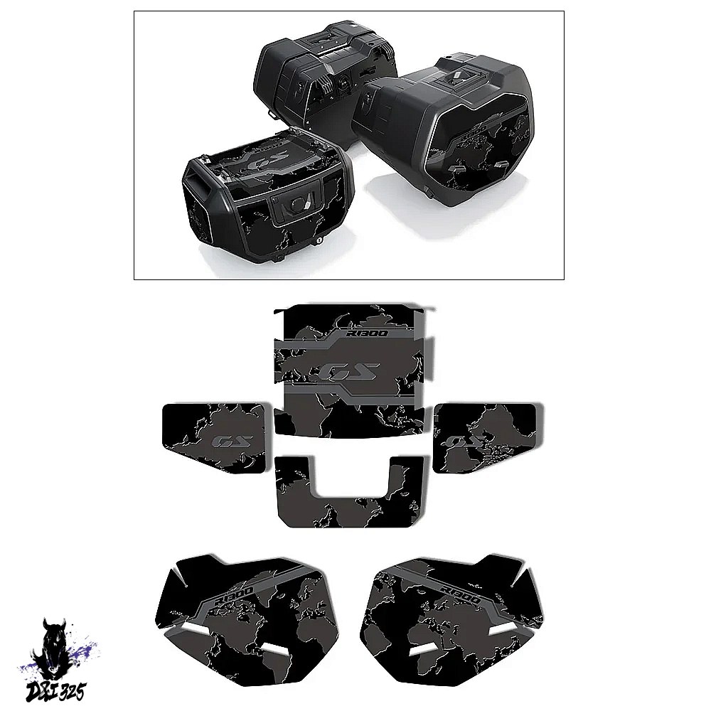 【互換品】 BMW R1300GS 2023-2024 オプション719 黒トリプルバイクステッカー ステッカー 社外製_2