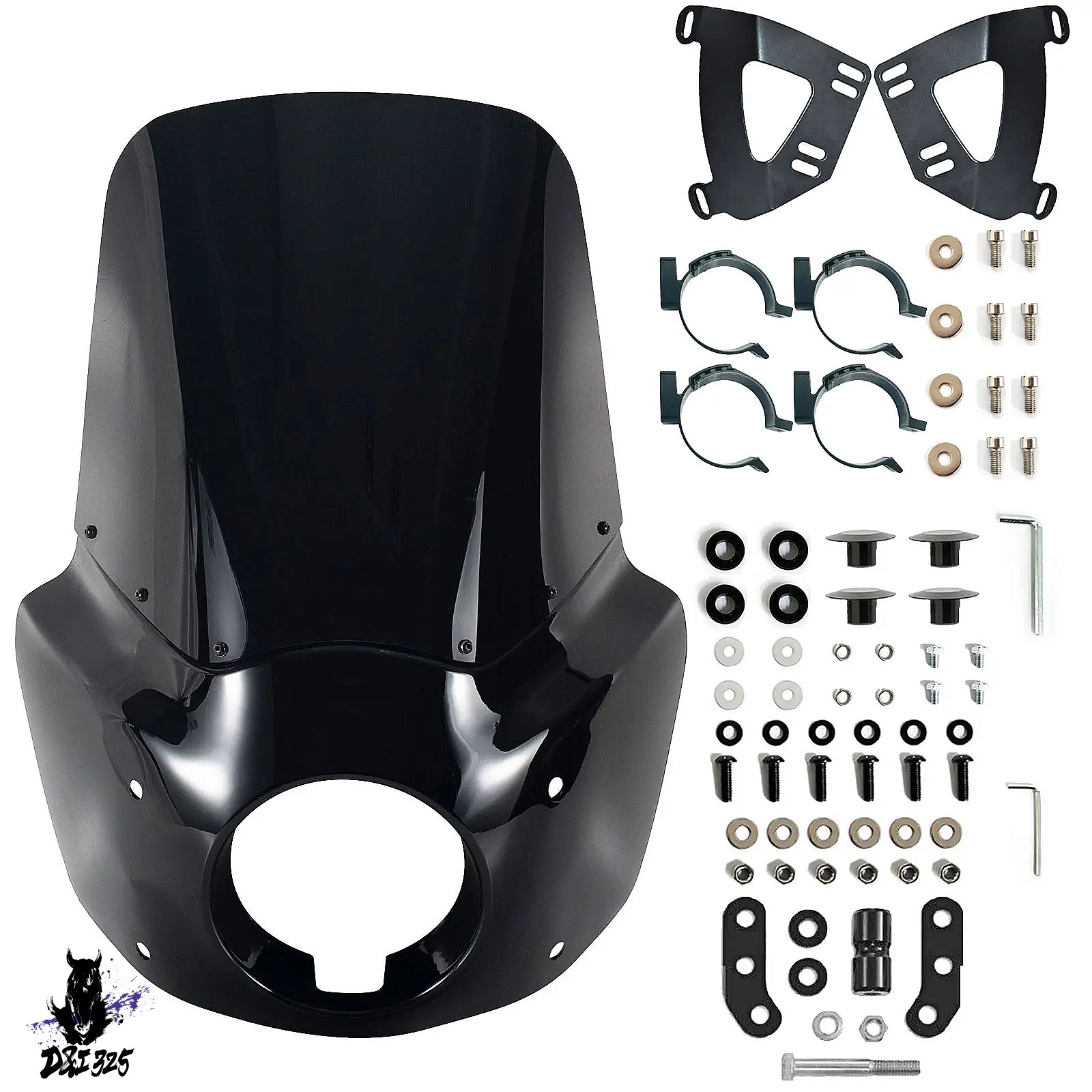 【互換品】 ハーレーダビッドソンソフテイルFXLRSローライダーロードウォリアー2020-2024年用 15インチバイクフロントフェアリング 社外製_1