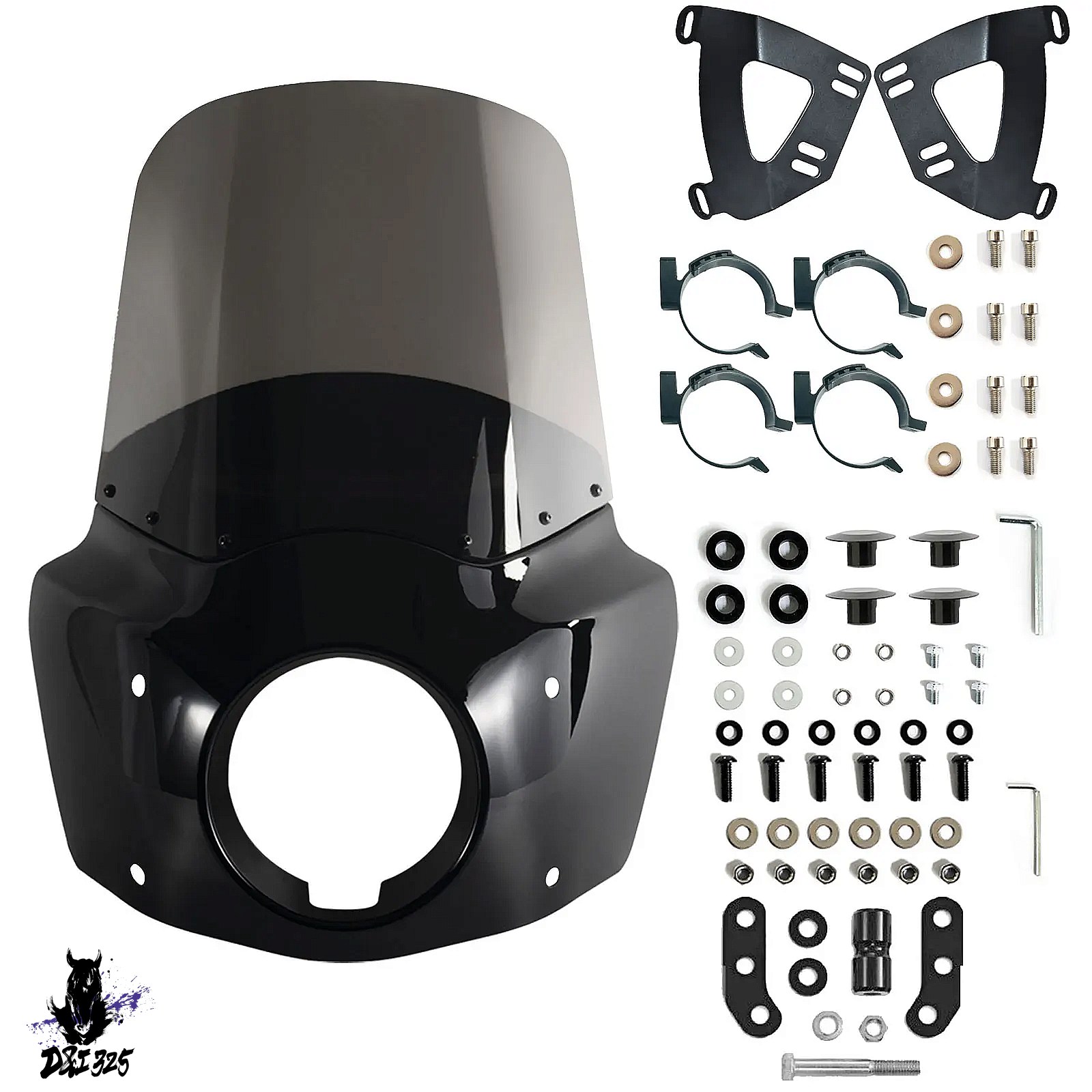 【互換品】 ハーレーダビッドソンソフテイルFXLRSローライダーロードウォリアー2020-2024年用 15インチバイクフロントフェアリング 社外製_3