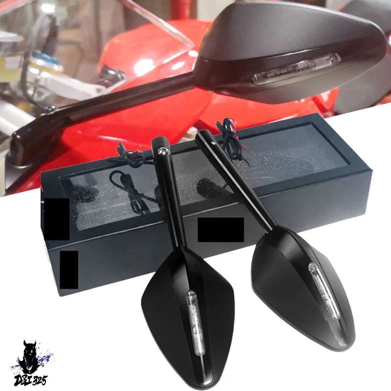 互換品】 Ducati Panigale V4 V4S用 LEDウィンカー付き折りたたみ式