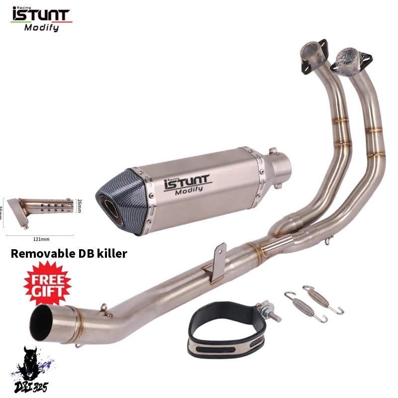 【互換品】 ホンダ CB400X CB400R 2013-2015用カスタムバイクエキゾーストサイレンサーアクセサリー 社外製