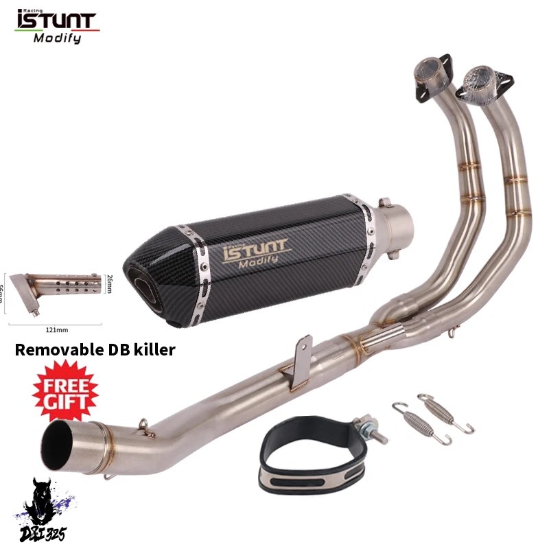 【互換品】 ホンダ CB400X CB400R 2013-2015用カスタムバイクエキゾーストサイレンサーアクセサリー 社外製