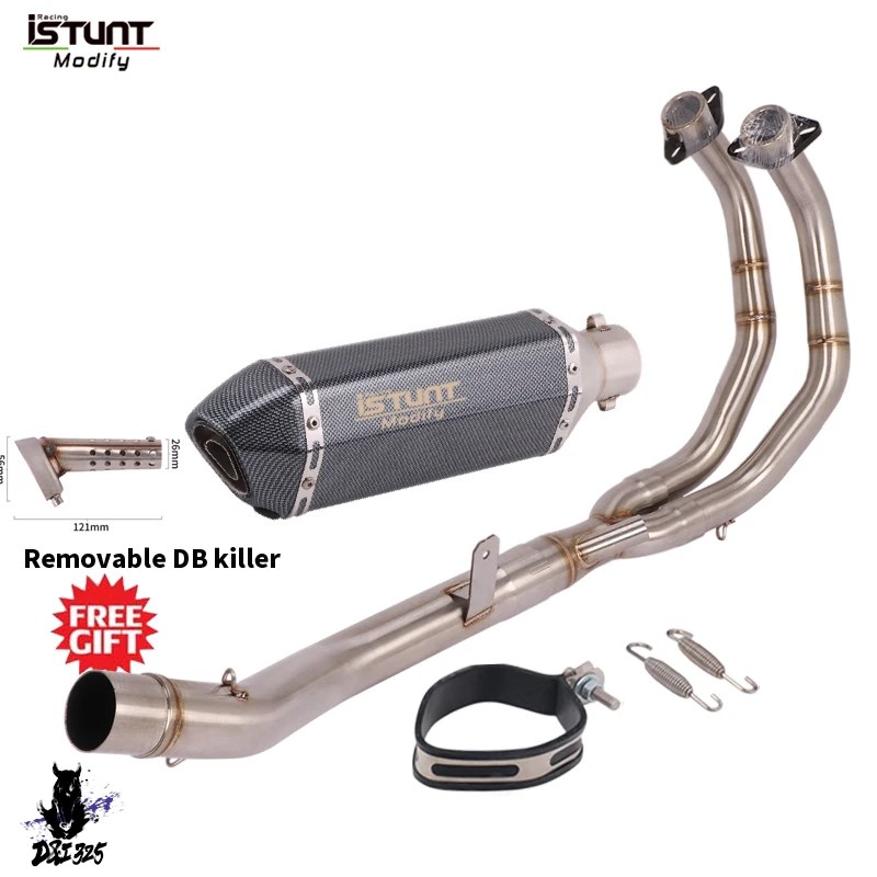 【互換品】 ホンダ CB400X CB400R 2013-2015用カスタムバイクエキゾーストサイレンサーアクセサリー 社外製