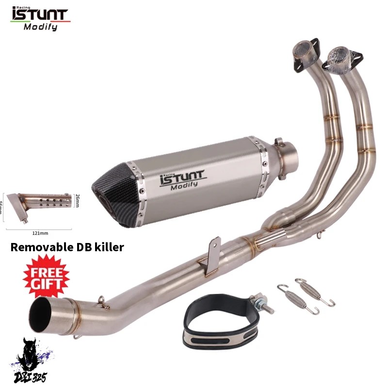 【互換品】 ホンダ CB400X CB400R 2013-2015用カスタムバイクエキゾーストサイレンサーアクセサリー 社外製
