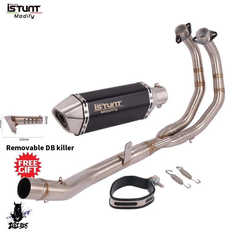 【互換品】 ホンダ CB400X CB400R 2013-2015用カスタムバイクエキゾーストサイレンサーアクセサリー 社外製