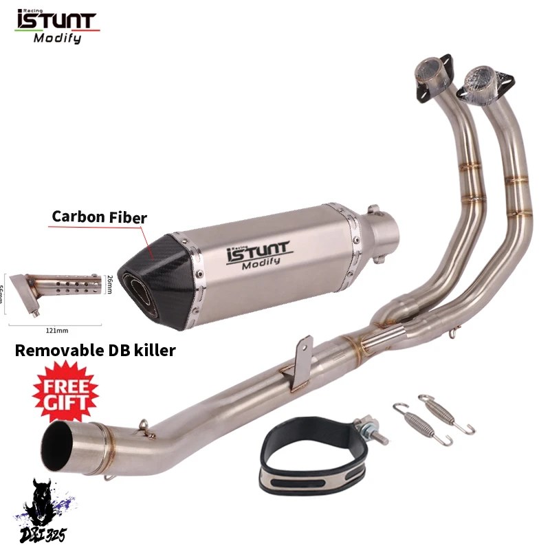 【互換品】 ホンダ CB400X CB400R 2013-2015用カスタムバイクエキゾーストサイレンサーアクセサリー 社外製