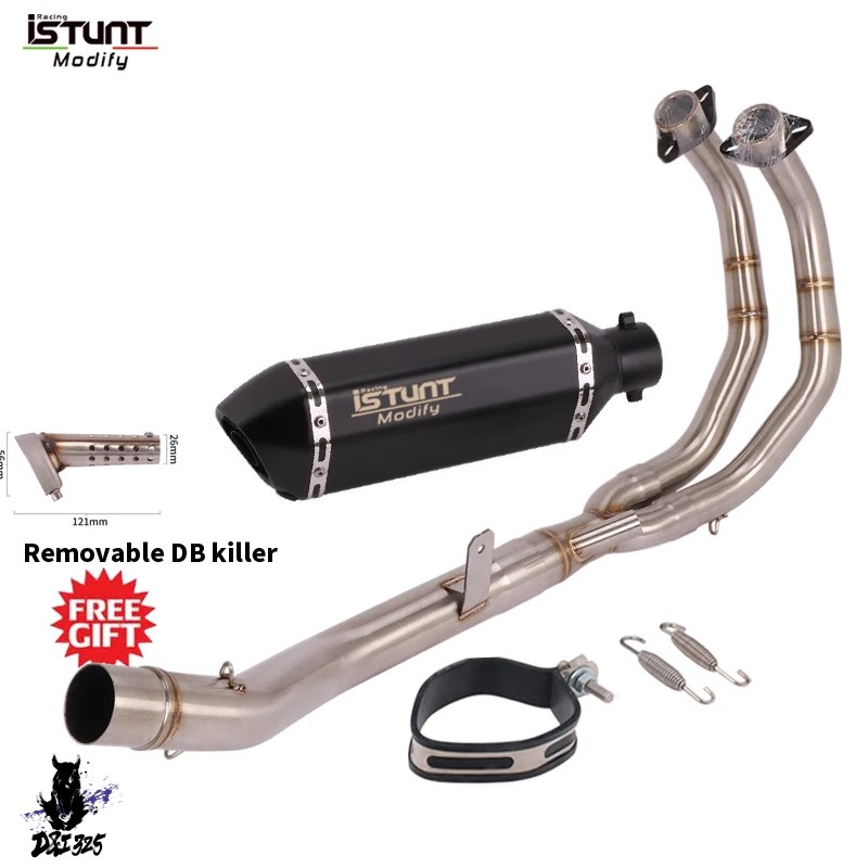 【互換品】 ホンダ CB400X CB400R 2013-2015用カスタムバイクエキゾーストサイレンサーアクセサリー 社外製