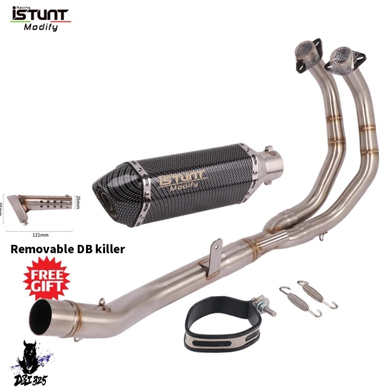 【互換品】 ホンダ CB400X CB400R 2013-2015用カスタムバイクエキゾーストサイレンサーアクセサリー 社外製