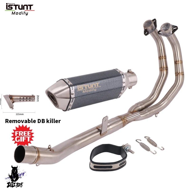 【互換品】 ホンダ CB400X CB400R 2013-2015用カスタムバイクエキゾーストサイレンサーアクセサリー 社外製
