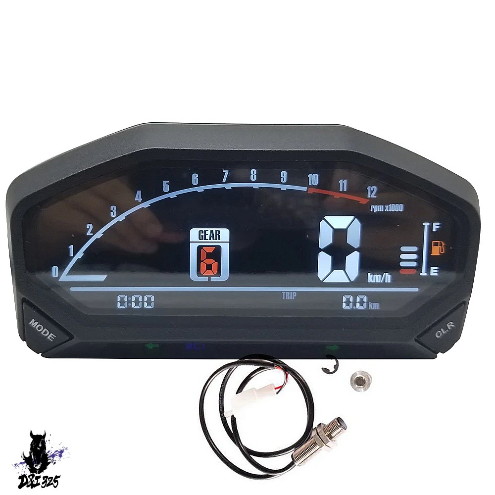 互換品】 YG150-23 バイク 汎用デジタルバックライト付きLCDスピード