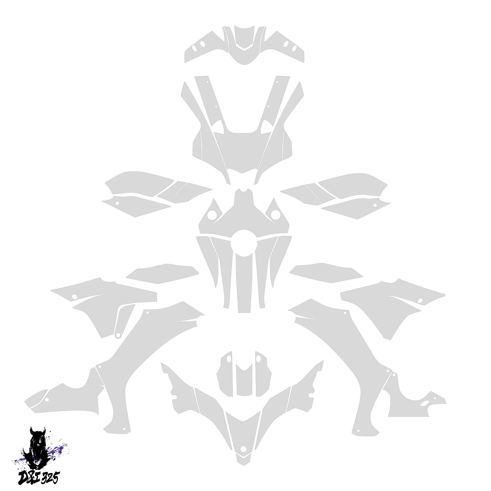 互換品】 ヤマハ YZF-R1 2020-2024用 ウルトラ薄型クリア保護フィルム