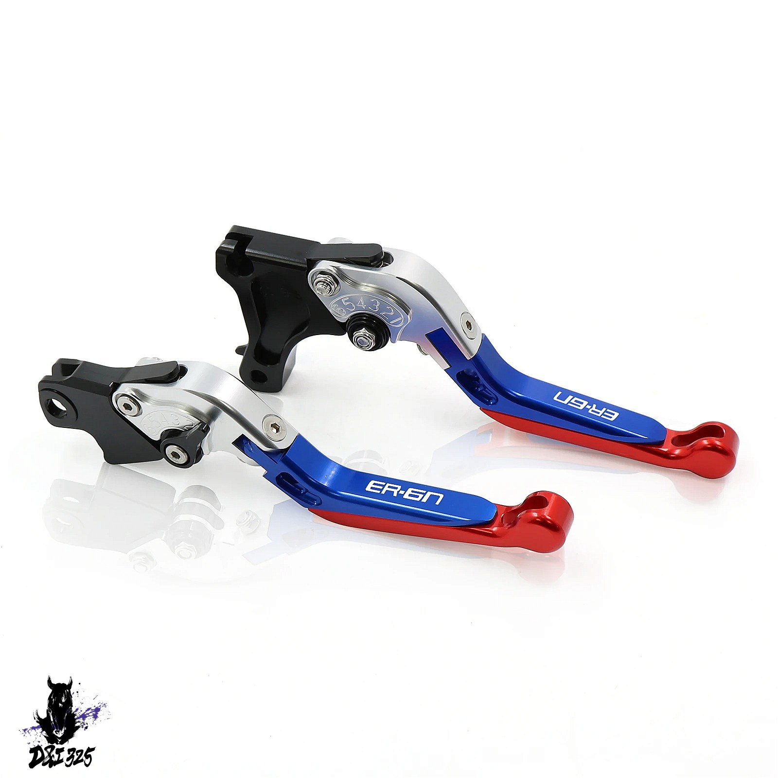 【互換品】 Kawasaki ER-6N ER-6F 2009-2016用 アルミニウム折りたたみ式拡張可能ブレーキクラッチレバー 社外製の画像