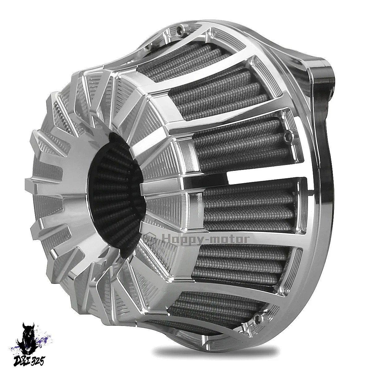 互換品】 ハーレーツーリングM8 2017-2022 15スポークカット黒クロム