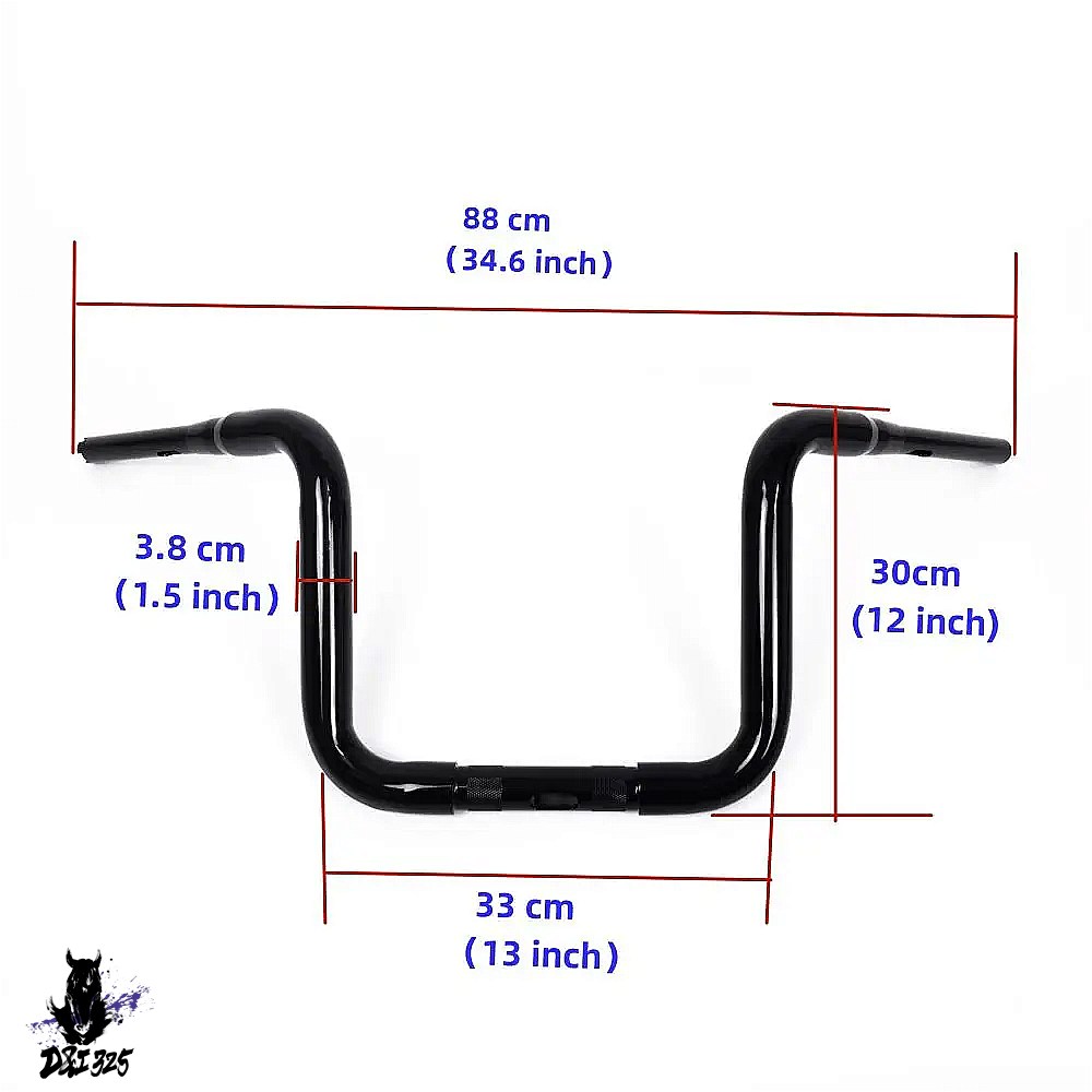 【互換品】 ハーレーツーリングCVOロードグライドFLTRX 2014-2023用 12インチ14インチライズバットウィングフェアリングバーエイプハンガーハンドルバー 名未指 |  | 01