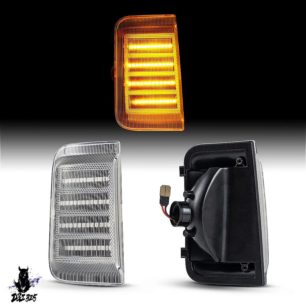 【互換品】 ダイナミックウィンカーLEDライト サイドミラーインジケーター フォーティエイトsmd fiat ducato Peugeot boxer Citroen Amberリレー 2006-2019 社_1