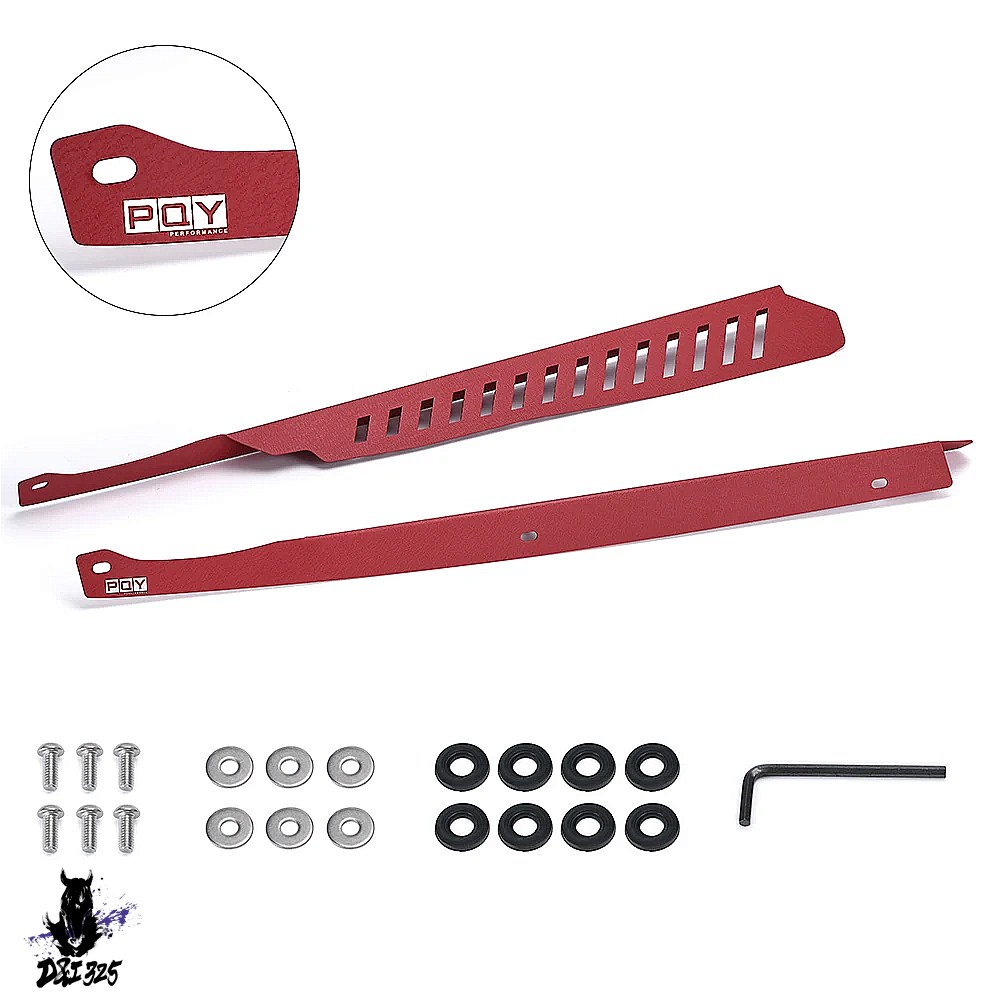 【取り替えっこ品】 2個軽銀製フェンダーシュラウドキット 2008-2014スバルwrx \u0026 sti ccr05 ハードウエア黒いこと/レッドパネルプレートエンジンベイ