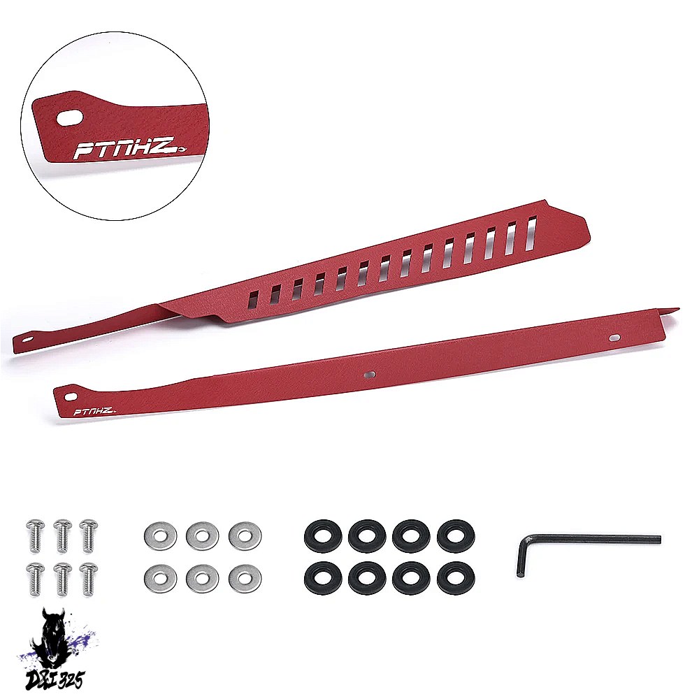 【取り替えっこ品】 2個軽銀製フェンダーシュラウドキット 2008-2014スバルwrx \u0026 sti ccr05 ハードウエア黒いこと/レッドパネルプレートエンジンベイ