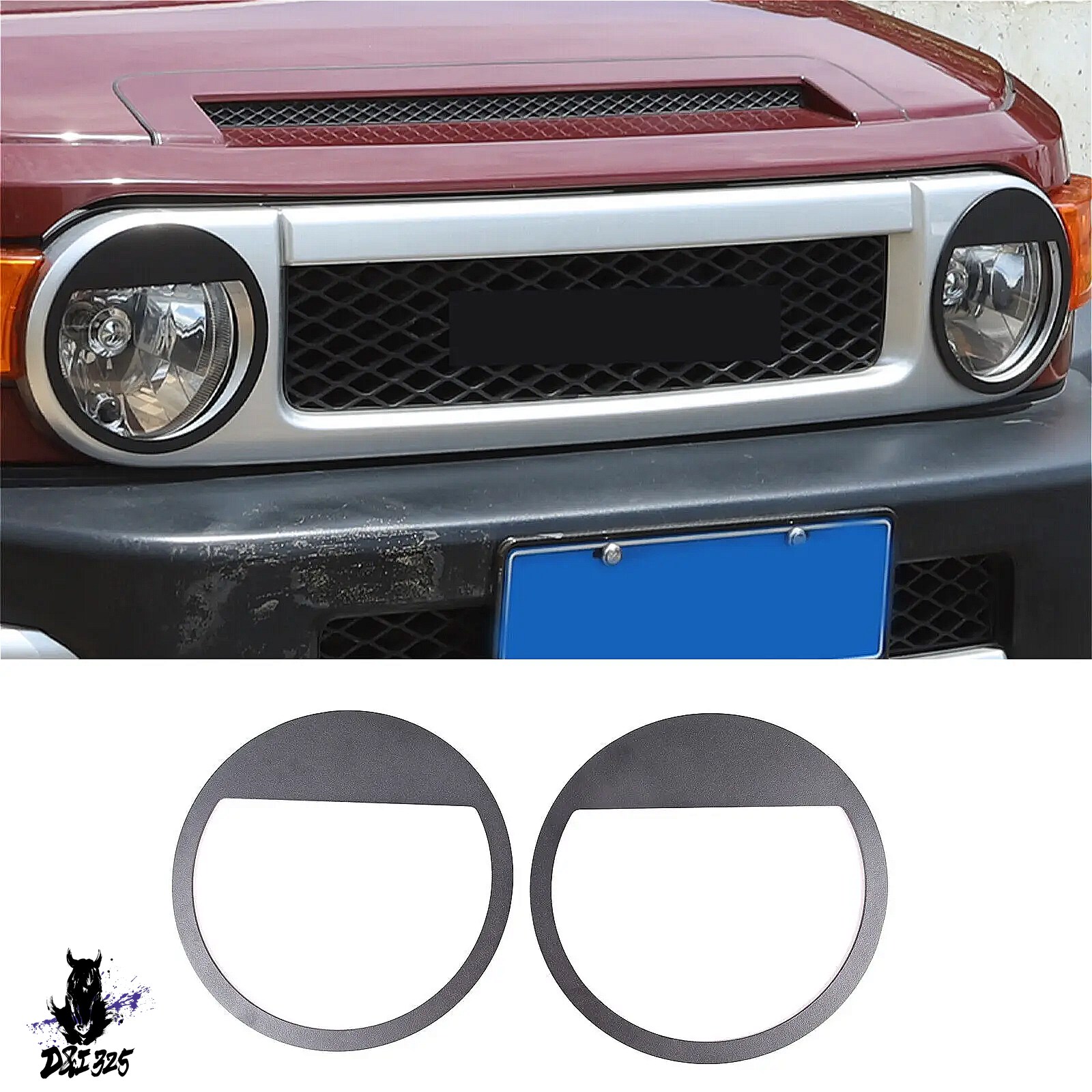 互換品】 トヨタ FJクルーザー 2007-2021用 ABSブラックダコタスタイル