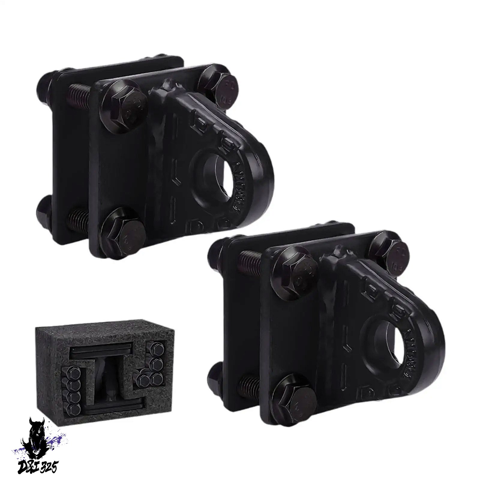 互換品】 車両用2x Dリングシャックルマウントブラケット 牽引