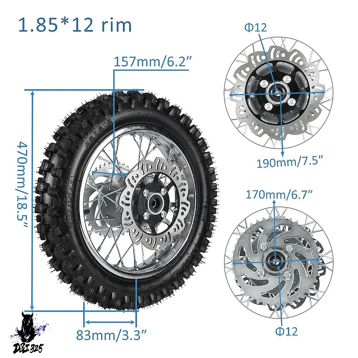 互換品】 Tdpro 2.5014 60 10012 80 バイクタイヤホイール ピット
