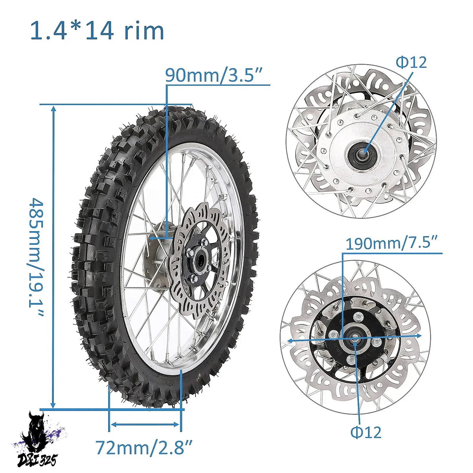 互換品】 Tdpro 2.5014 60 10012 80 バイクタイヤホイール ピット