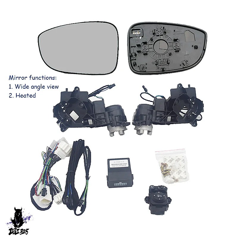 【互換品】 車専用の折りたたみ式モーターアップグレードキットLHD - 2018-2024年モデル - バックミラー 社外製の画像