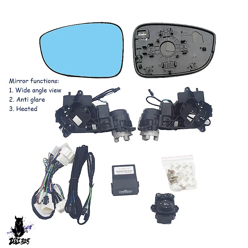 【互換品】 車専用の折りたたみ式モーターアップグレードキットLHD - 2018-2024年モデル - バックミラー 社外製の画像